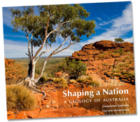 Fig 1. Cover of Shaping a Nation: A Geology of Australia which will be launched during the Congress.