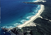 Aerialphotograph of Lighthouse beach.</p>
