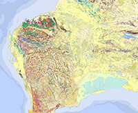 Section of the Surface Geology Map of Australia.