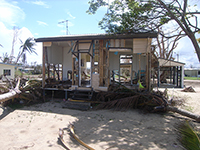 Remains of a house destroyed after being struck by cyclone Yasi in 2011.