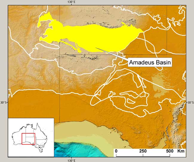  Location map of the Amadeus Basin. 
