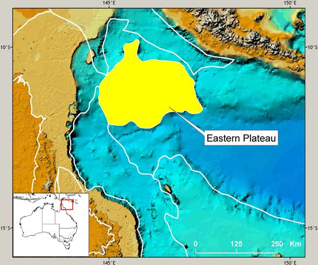  Location map of the Eastern Plateau showing structural elements. 