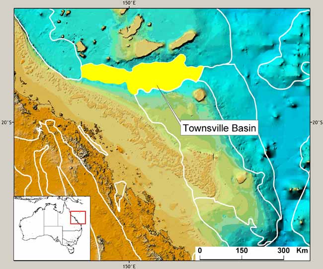 Location map of the Townsville Basin. 