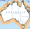 Thumbnail maritime boundaries map of Australia, click for larger image