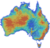 Thumbnail of digital elevation map of Australia [PNG 188KB]