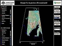Model interface, with DEM and coastline (GA4113)