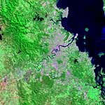 Landsat 7 ETM+, Brisbane, 10 May 2003