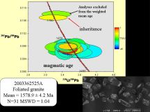 Foliated granite Sample 2003362525a - click to enlarge (55 KB).