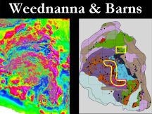 Locality map outlining the Weednanna and Barns research areas - click to enlarge (86 KB).