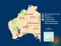 Map Showing Nickel Deposits Discussed in Presentation (51 KB).