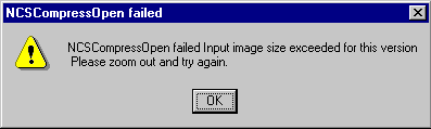Error message when exporting ECW larger than 700Mb