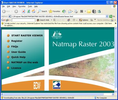 Screenshot of startup screen under Windows XP SP2