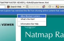 Screenshot of allow blocked content Windows XP SP2