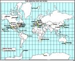 VLBI observatory network; the image for the NASA VLBI group, used with permission - linked image is 25k