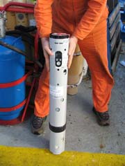 detail of a sonobuoy before launch