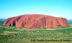 Uluru (Ayers Rock) in Australia's outback Northern Territory. Click to see a larger image (160K JPEG).
