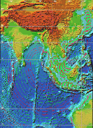 Travel-time contours for the Boxing Day tsunami. &copy; Geoscience Australia