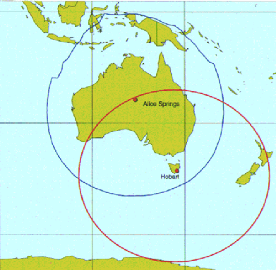 ACRES and TERSS Satellite Acquisition circles