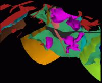 Rock volumes and fault planes