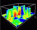 Screen capture of the Gawler Craton 3D Crustal Model:Olympic Cu-Au Province showing interactive volume slices