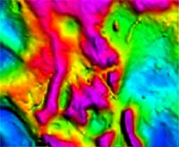 Section of 2005 Birrindudu gravity data. &copy; Geoscience Australia.