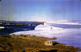 Fig 1. The Mawson absolute hut soon after installation.