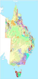 Solid Geology map of Eastern Australia. &copy; Geoscience Australia.