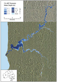Fig 4. Flood inundation mapping.