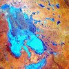 Floodwaters ran into Lake Eyre