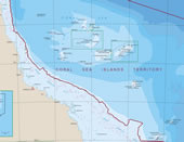 Map of Coral Sea Islands Territory.