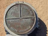 Plaque marking Poeppel's Corner.