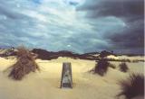 Border Cairn on the sand at Cape Howe.