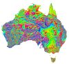 Thumbnail of magnetic anomaly map of Australia (4th edition, 2004), trimmed to coastline