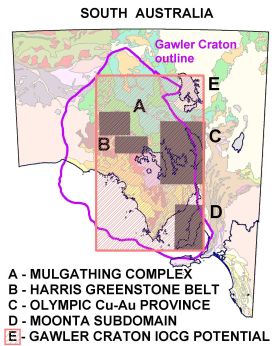 Location map of Gawler Project maps and online GIS.