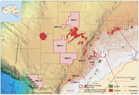 Fig 4. 2006 offshore release areas in the Carnarvon Basin.