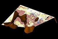 Broadhurst 1 Formation and geology map, viewed from below