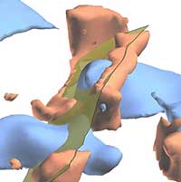 Fig 1. Three-dimensional inversion of magnetic and gravity data.