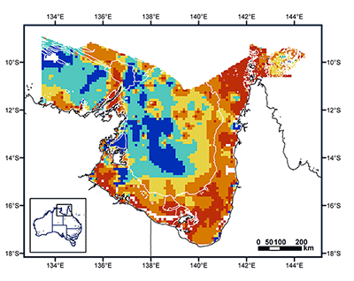 Fig 4. Distribution of five habitat clusters.