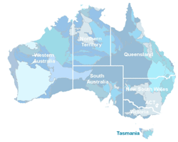 Map of Australia from Geoscience Portal