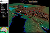 DEM and seismic stations (GA9187)