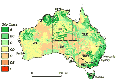 Fig 1. First-generation national site classification map of Australia.