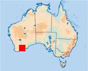 Map showing location of Esperance