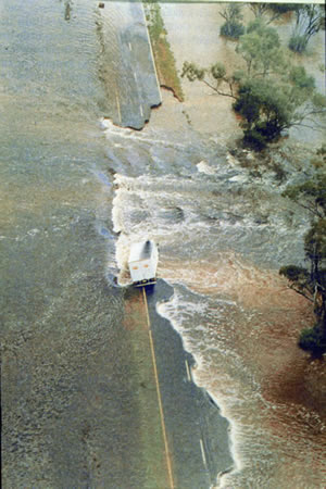 Severe flooding on roads