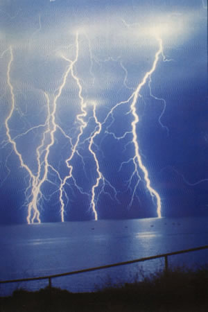 Lightning is an atmospheric discharge of electricity