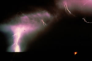 Lightning causes bushfires (Image courtesy of EMA)