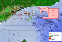 Fig 5. Offshore Release areas in Gippsland Basin.