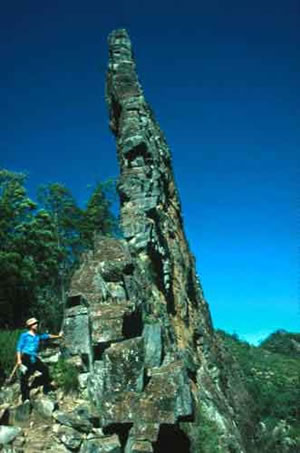 An igneous dyke called the Breadknife