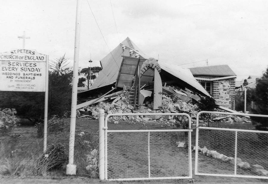 Building damaged in the Newcastle earthquake
