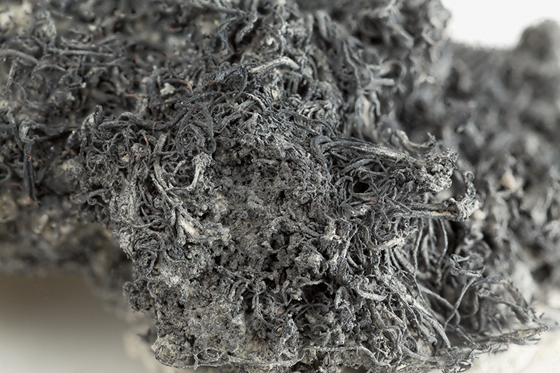 A tangle of silver coloured metallic fibres