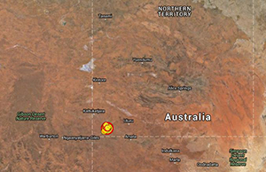 Earthquake cluster in Central Australia beginning 21 May 2016